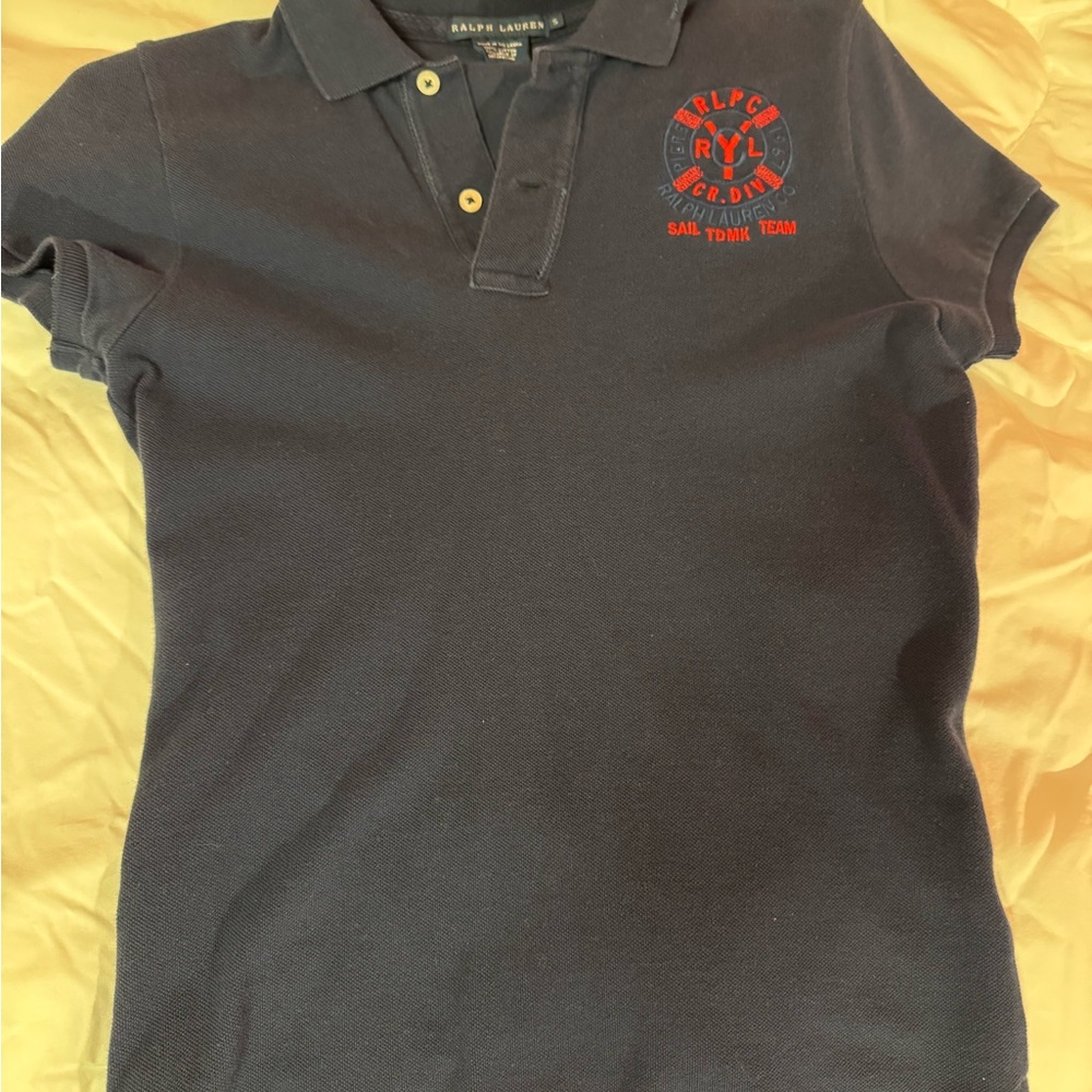 Rugby by Ralph Lauren Polo Shirt in Navy with Red Logo